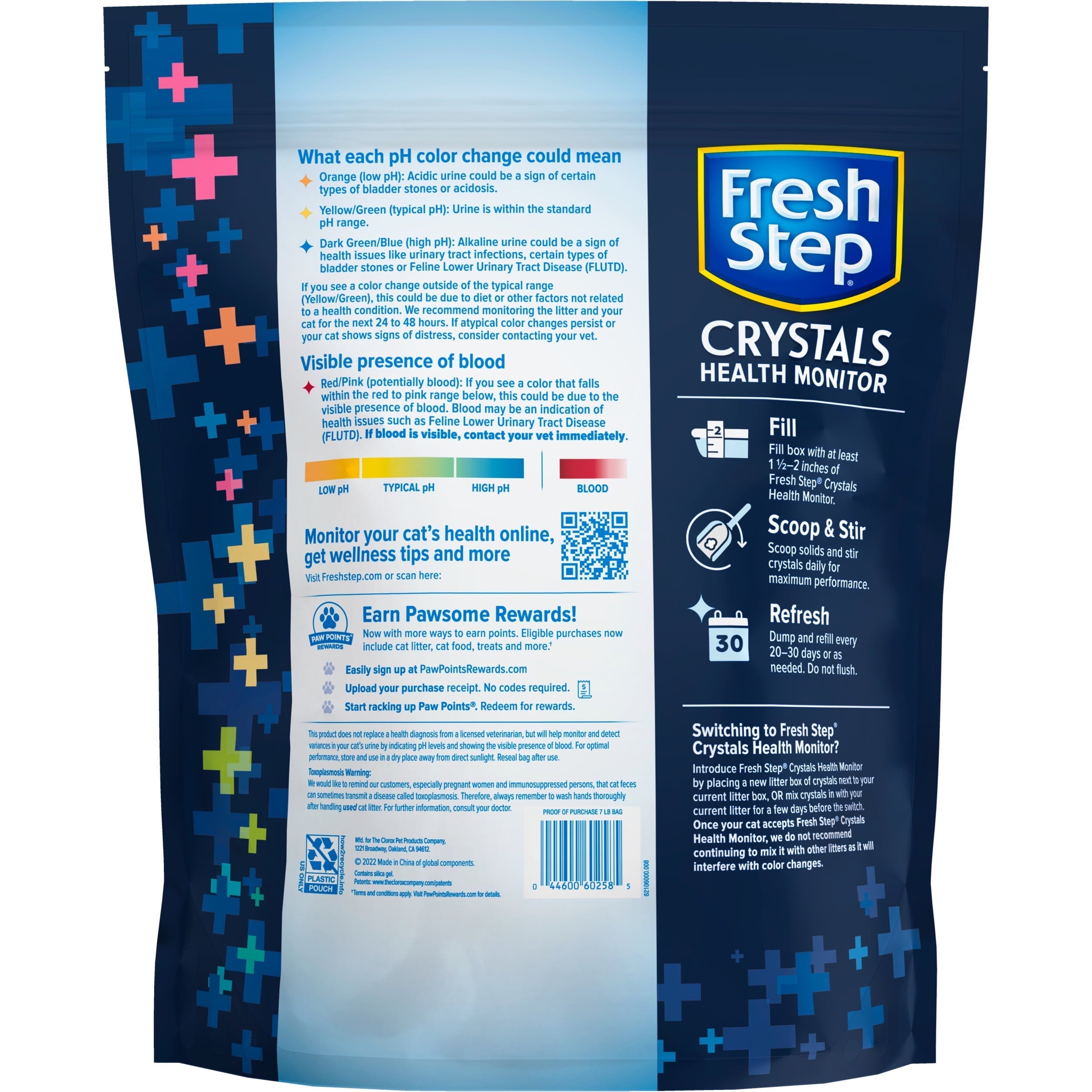 Wholesale prices with free shipping all over United States Fresh Step Crystals Health Monitoring Cat Litter - 7 Lbs - Steven Deals