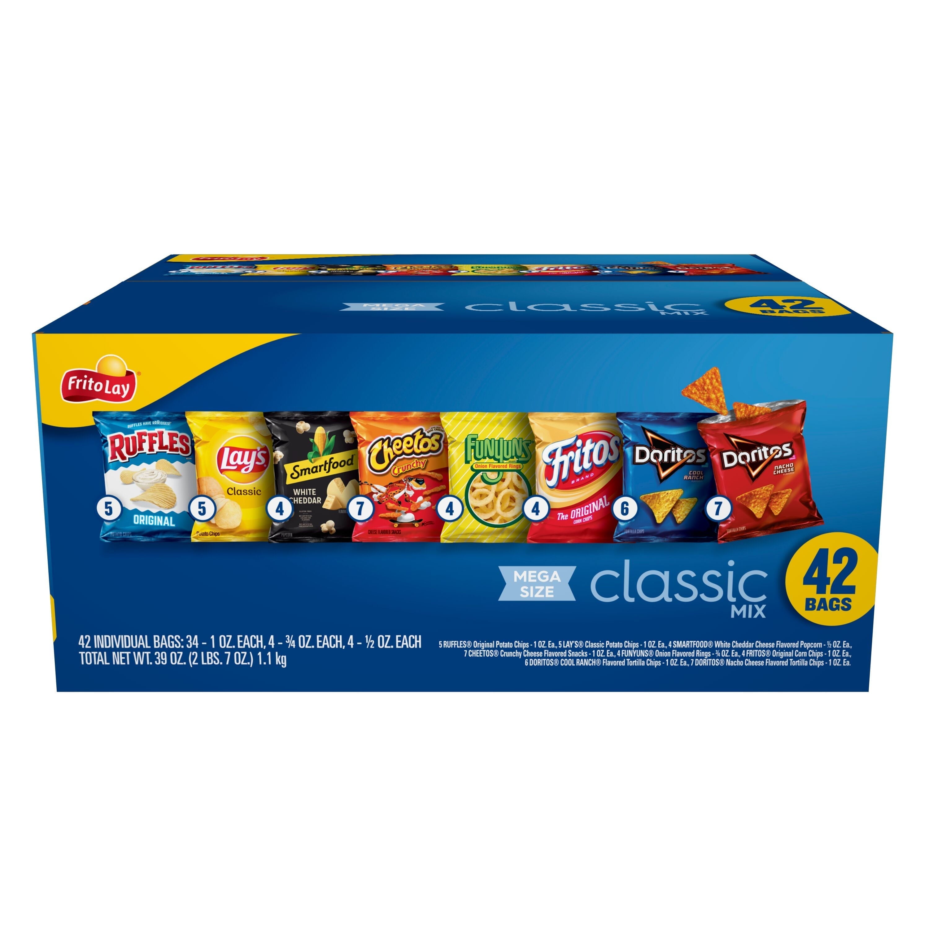 Wholesale prices with free shipping all over United States Frito-Lay Classic Snack Mix Variety Pack,42 Count - Steven Deals