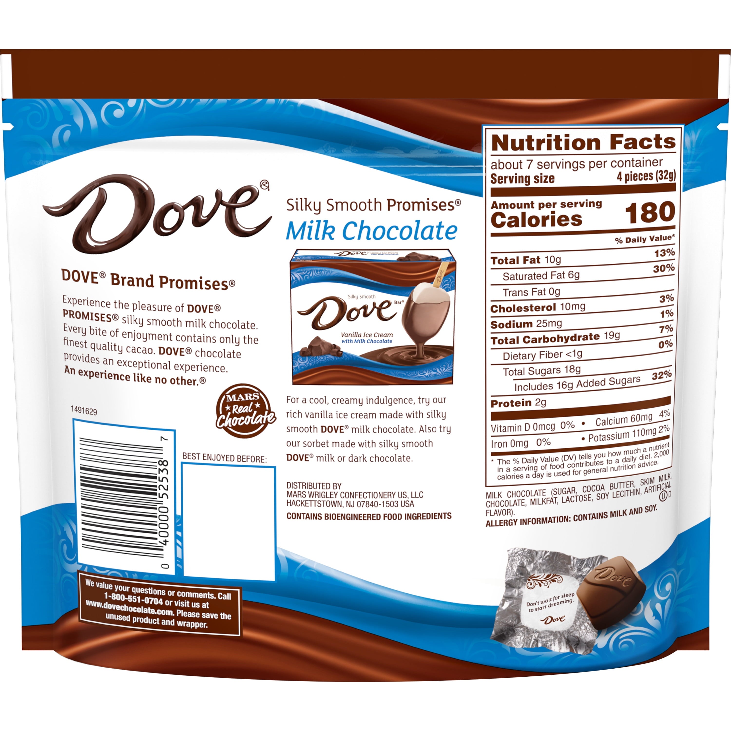 Wholesale prices with free shipping all over United States DOVE PROMISES Milk Chocolate Self Care Candy, 8.46 oz Bag - Steven Deals