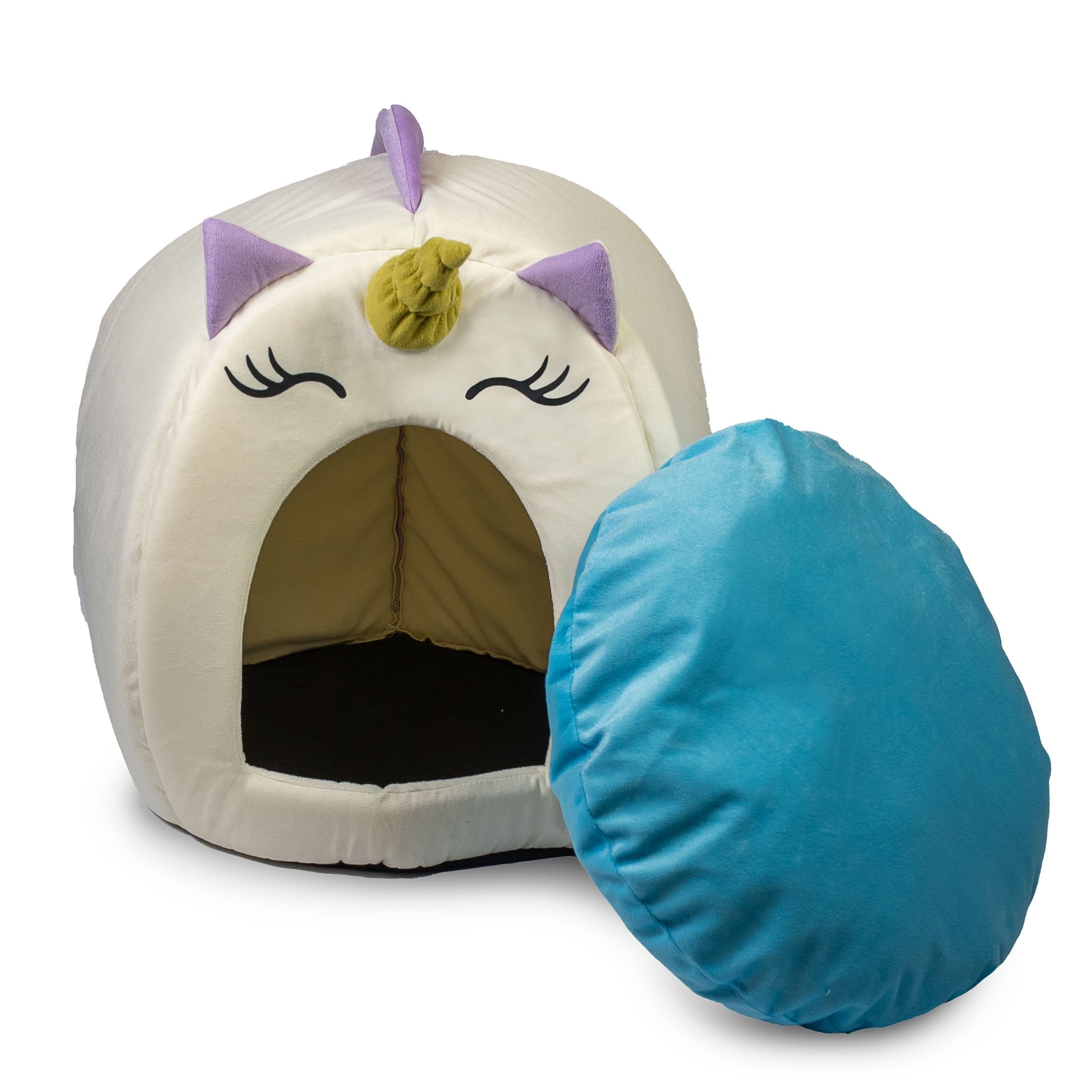 Wholesale prices with free shipping all over United States Vibrant Life Unicorn Pet Bed, Cream - Steven Deals