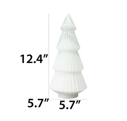 Wholesale prices with free shipping all over United States My Texas House White Glass Tree Decoration, 12.4