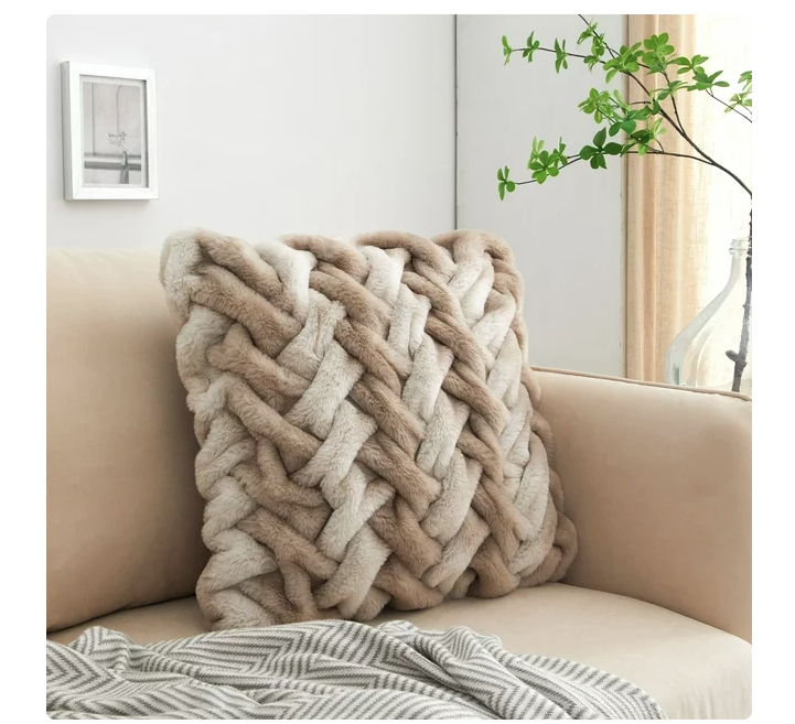 Wholesale prices with free shipping all over United States Sofia Home Braided Faux Fur 20