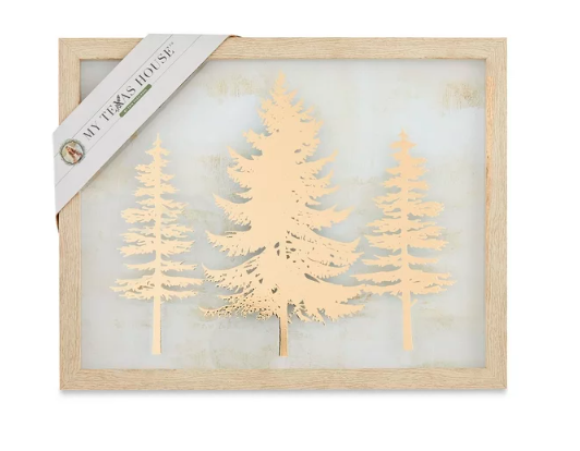 Wholesale prices with free shipping all over United States My Texas House Gold Trees Holiday Wall Art, 11