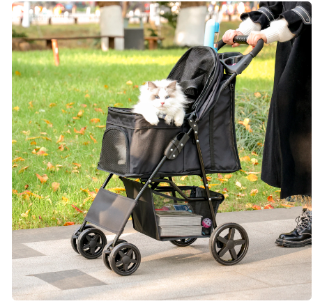 Wholesale prices with free shipping all over United States Pet Dog Carrier Stroller Cat Cart Outdoor Breathable Lightweight Foldable 3 Colors Pet Dog Carriers Stroller переноска для собак - Steven Deals