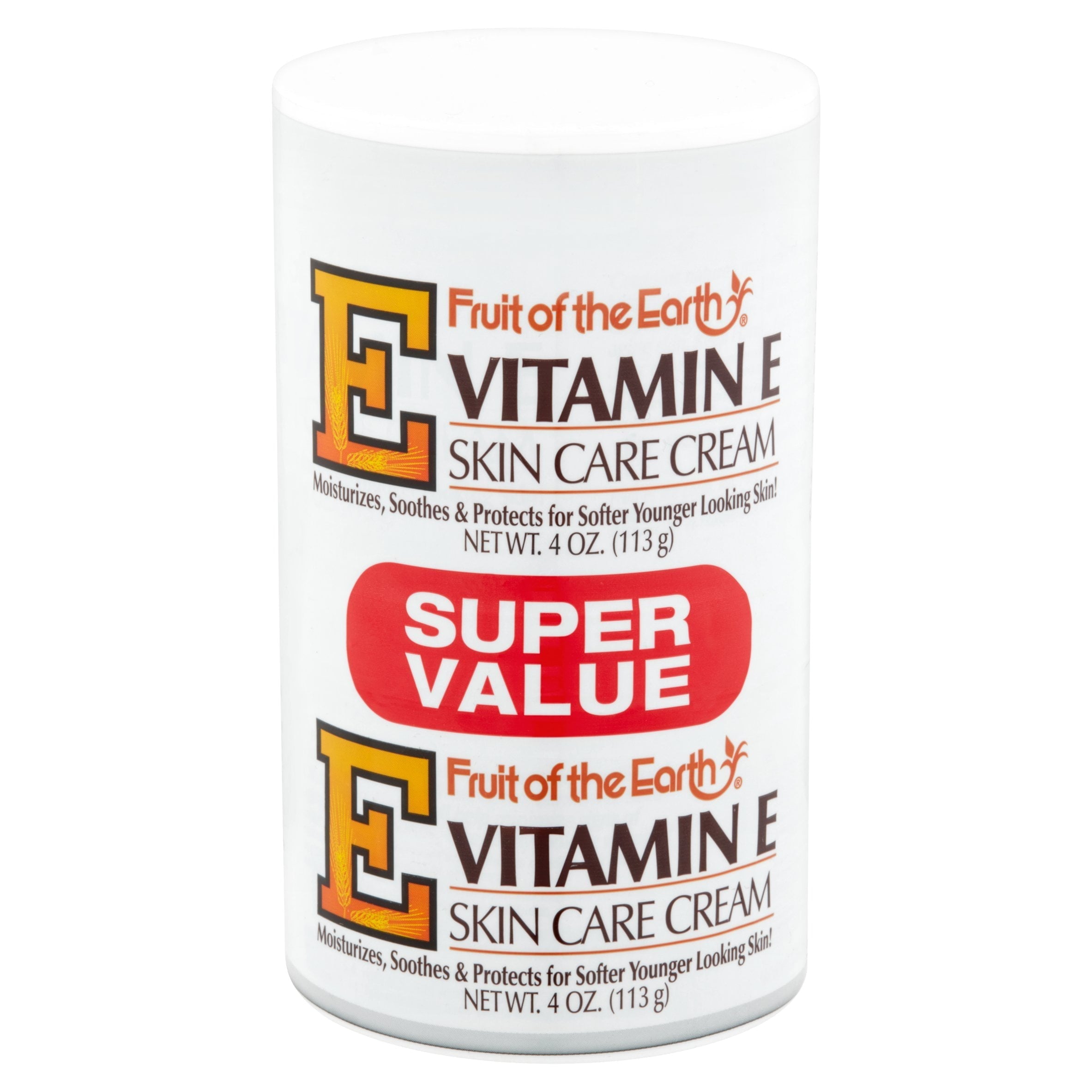 Wholesale prices with free shipping all over United States Fruit of the Earth Vitamin E Skin Care Cream Super Value, 4 Oz., 2 pack - Steven Deals