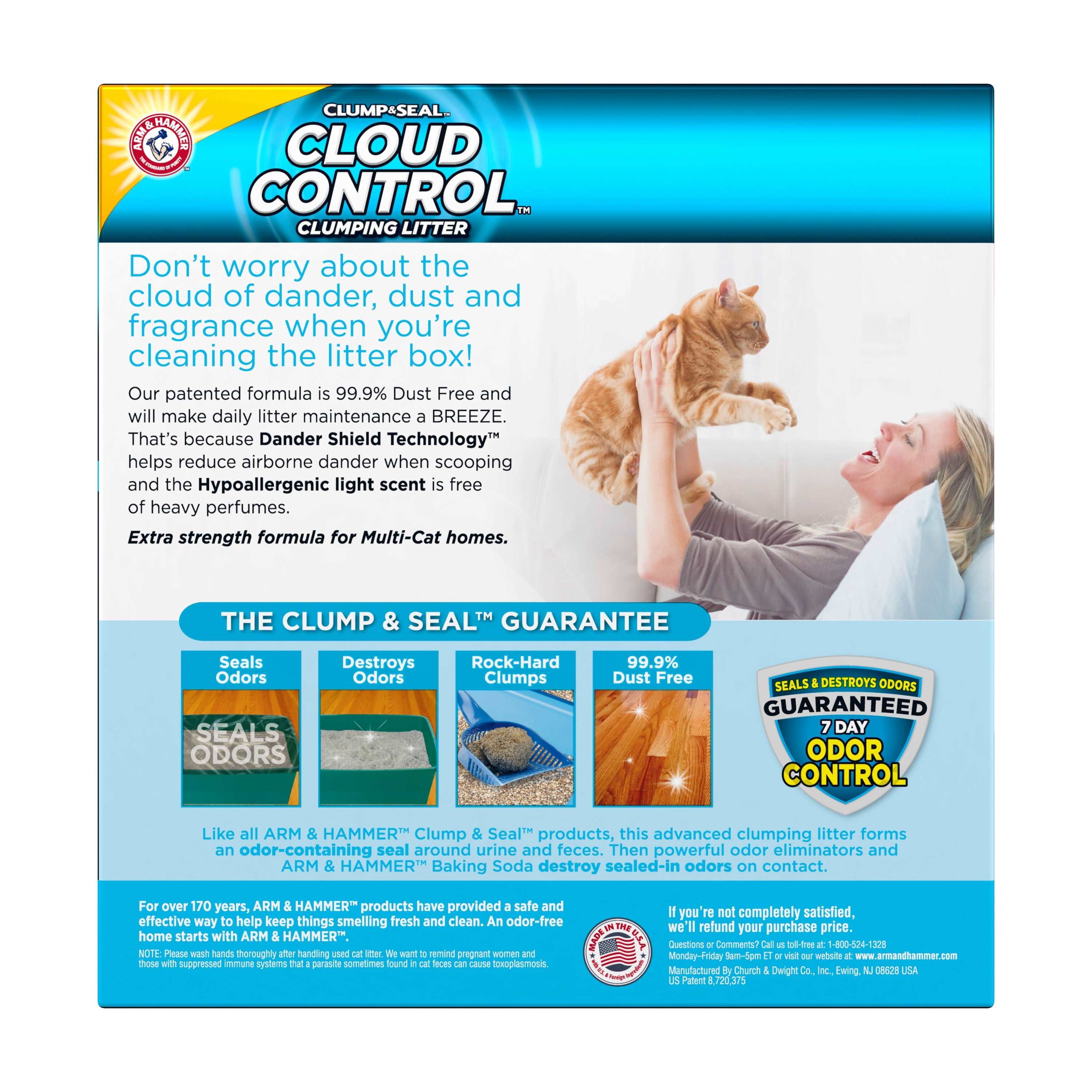Wholesale prices with free shipping all over United States Arm & Hammer Cloud Control Multi-Cat Clumping Cat Litter with Hypoallergenic Light Scent, 14lb - Steven Deals
