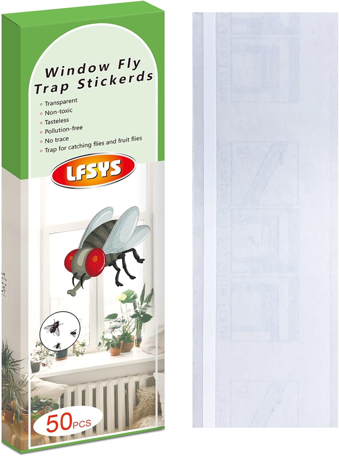 Wholesale prices with free shipping all over United States LFSYS 50 Pack Window Fly Traps, Fruit Fly Traps for Indoors, Fly Paper Sticky Strips, Fly Traps for Indoors Clear - Steven Deals