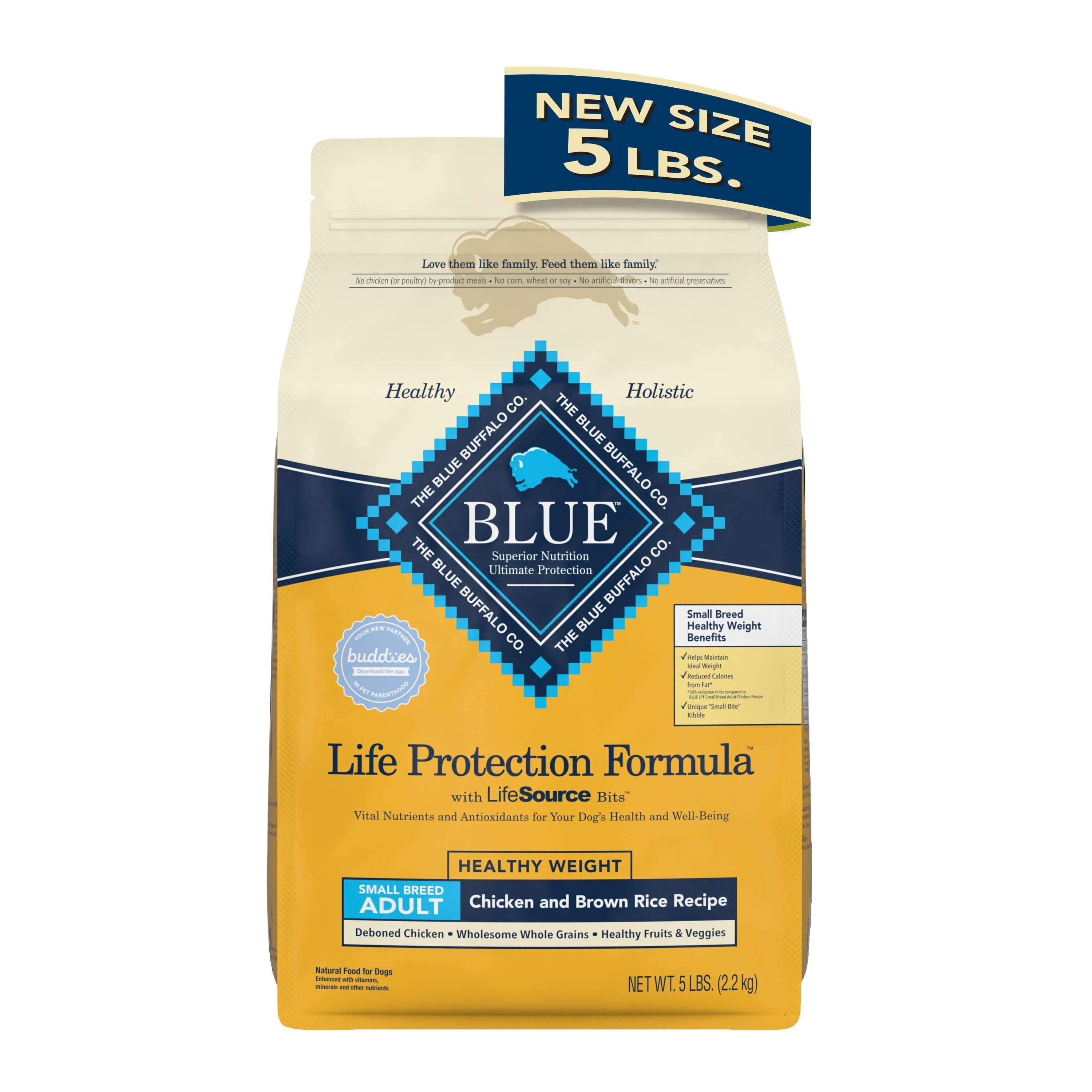 Wholesale prices with free shipping all over United States Blue Buffalo Life Protection Formula Small Breed Healthy Weight Chicken and Brown Rice Dry Dog Food for Adult Dogs, Whole Grain, 5 lb. Bag - Steven Deals
