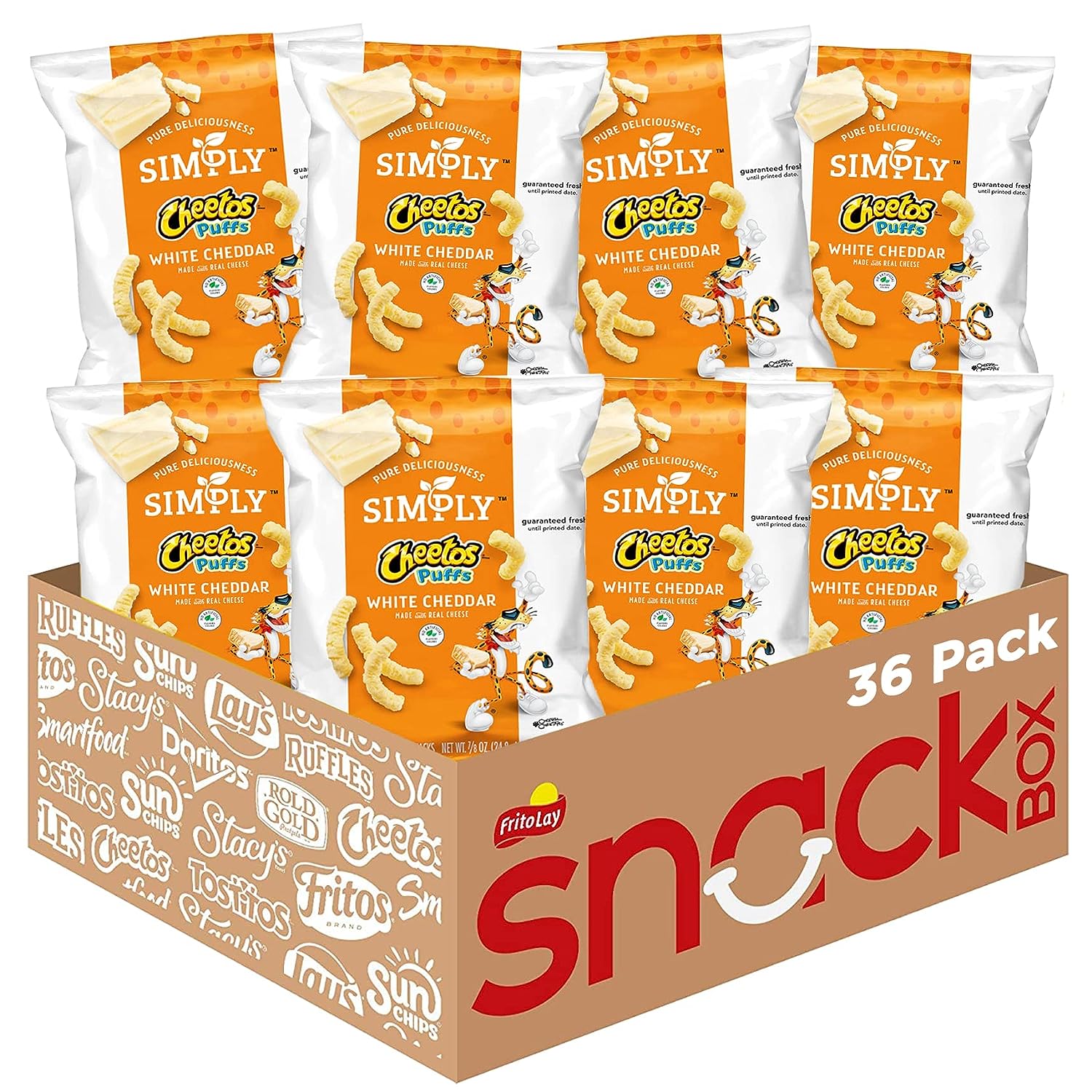 Wholesale prices with free shipping all over United States Simply Brand Variety Pack, Doritos, Cheetos, Lay's, 0.875oz Bags (36 Pack) (Assortment May Vary) - Steven Deals
