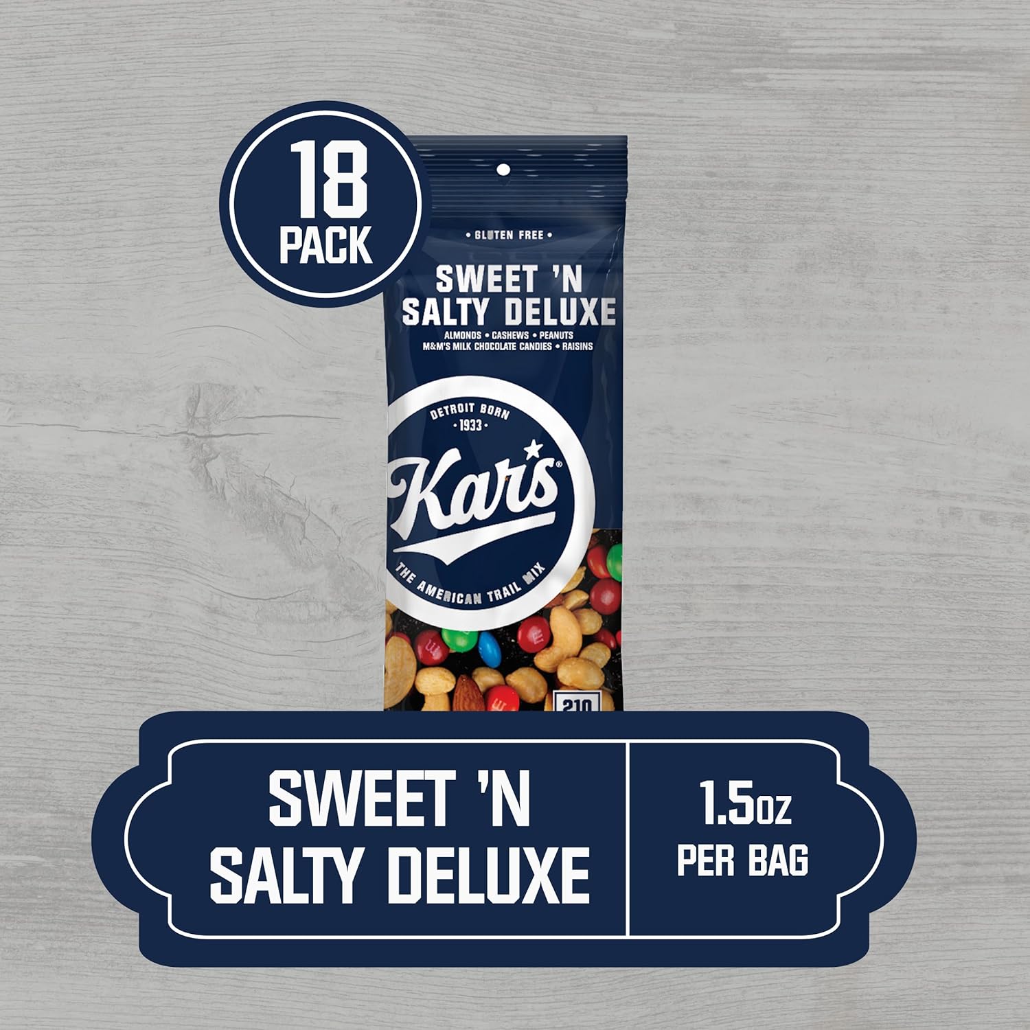 Wholesale prices with free shipping all over United States Kar’s Nuts Sweet ‘N Salty Deluxe Trail Mix, 1.5 oz Individual Snack Packs – Bulk Pack of 18, Gluten-Free Snacks - Steven Deals