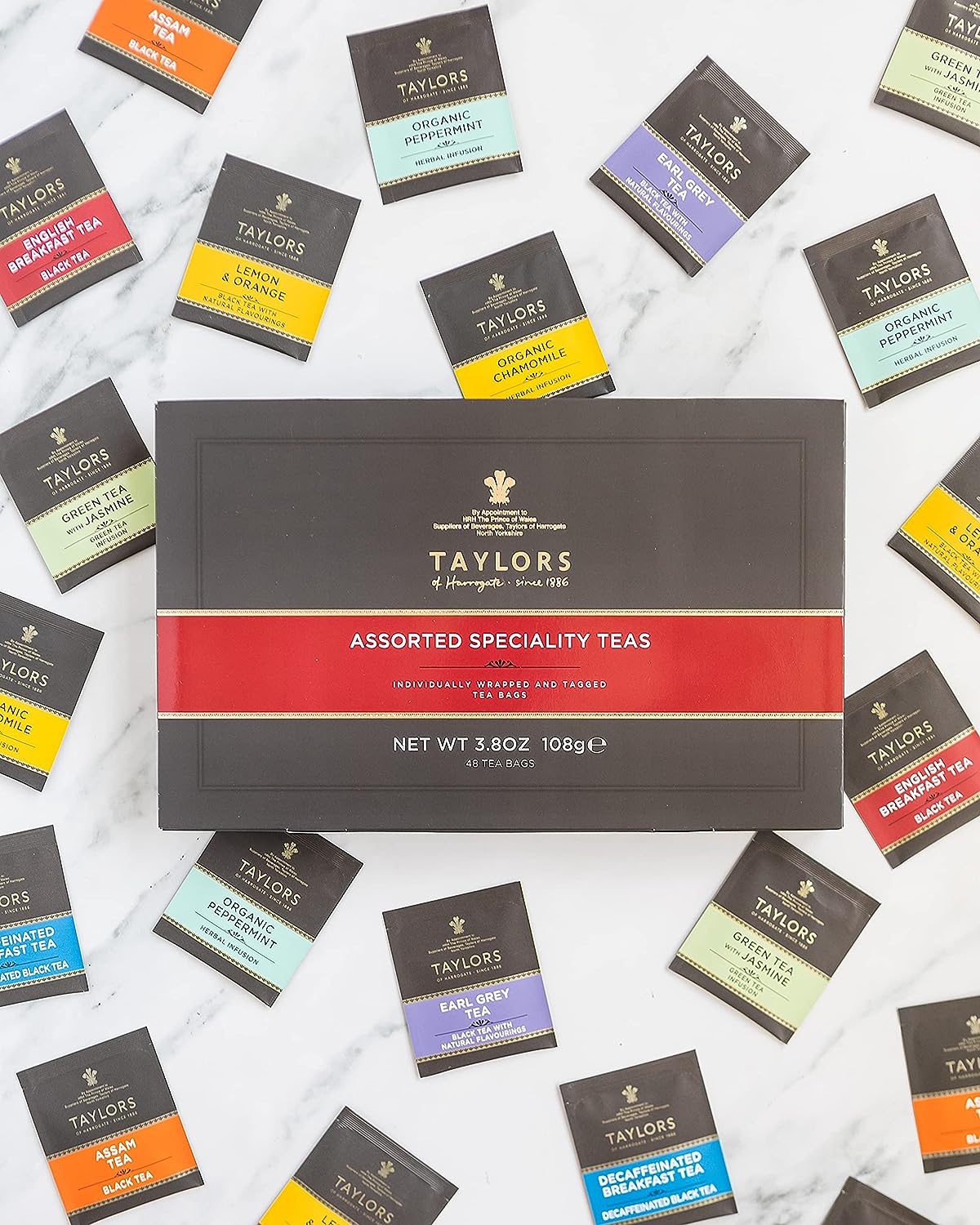 Wholesale prices with free shipping all over United States Taylors of Harrogate Assorted Specialty Teas Box , 48 count (Pack of 1) - Steven Deals