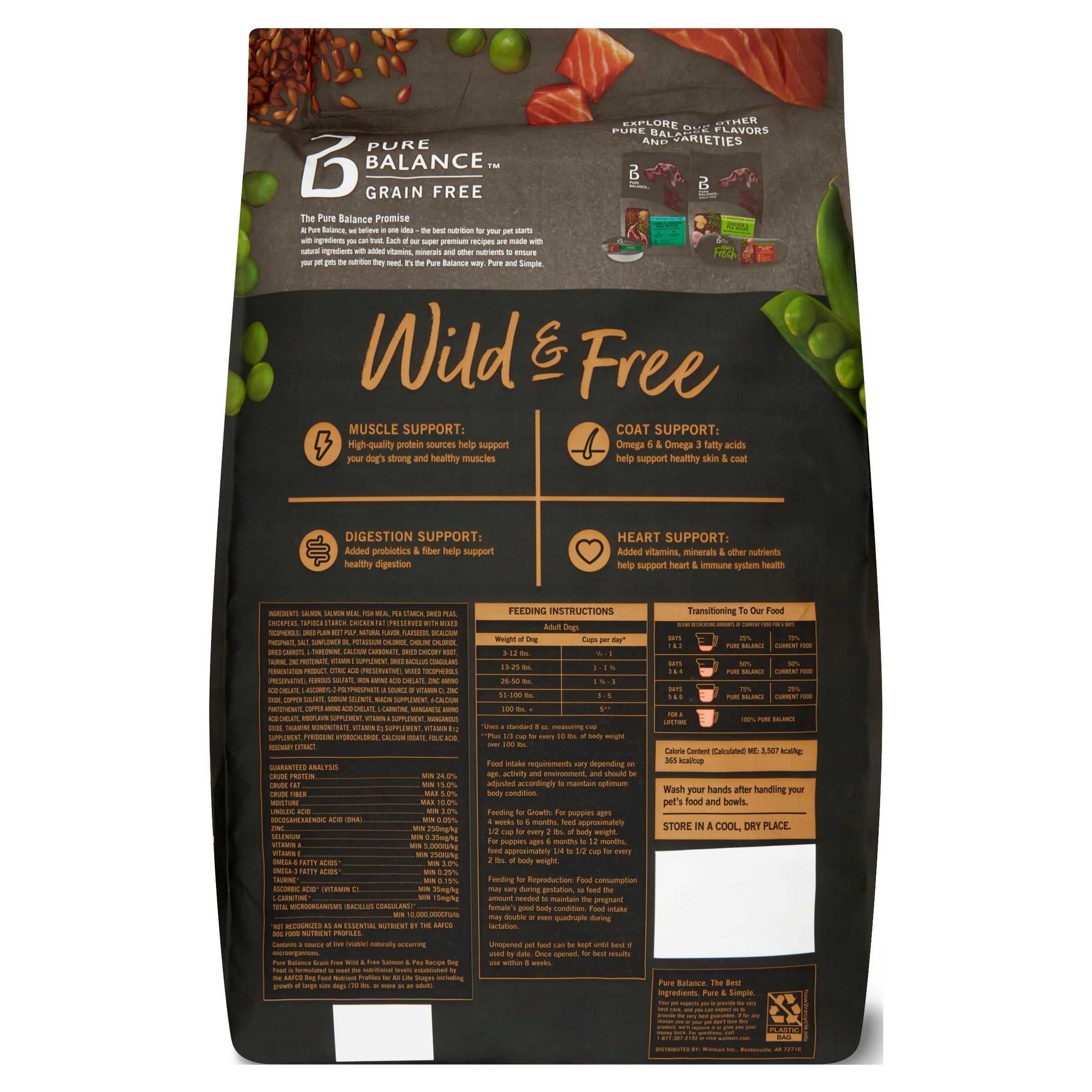 Wholesale prices with free shipping all over United States Pure Balance Wild & Free Salmon & Pea Recipe Dry Dog Food, Grain-Free, 24 lbs - Steven Deals