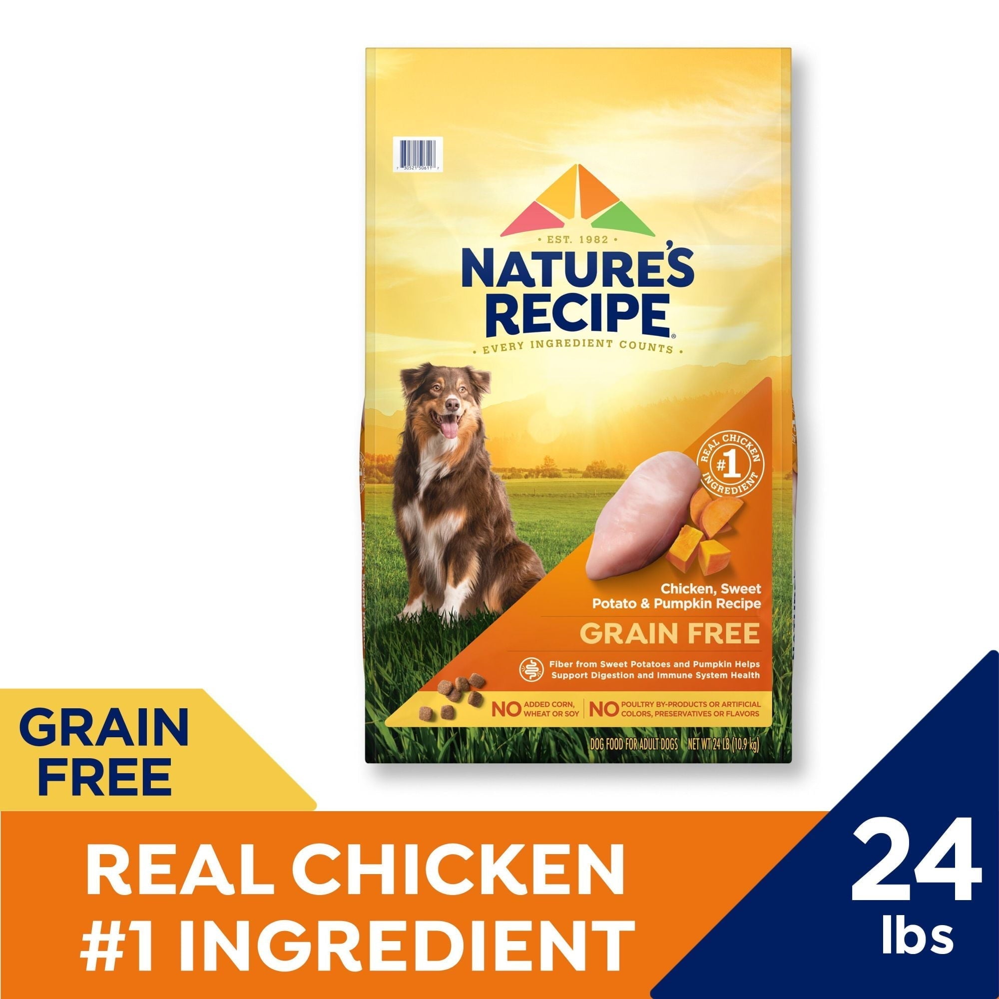 Wholesale prices with free shipping all over United States Nature′s Recipe Dry Dog Food, Grain Free Small Breed Chicken, Sweet Potato & Pumpkin Recipe, 12 lb. Bag - Steven Deals