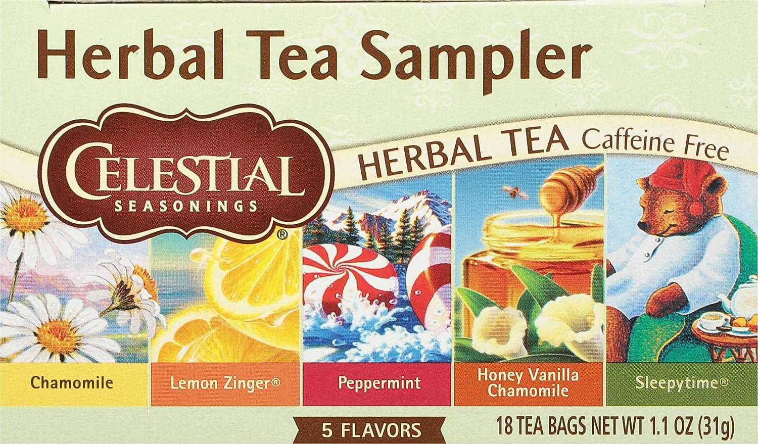 Wholesale prices with free shipping all over United States Celestial Seasonings Herbal Tea, Tea Sampler, 18 Count - Steven Deals