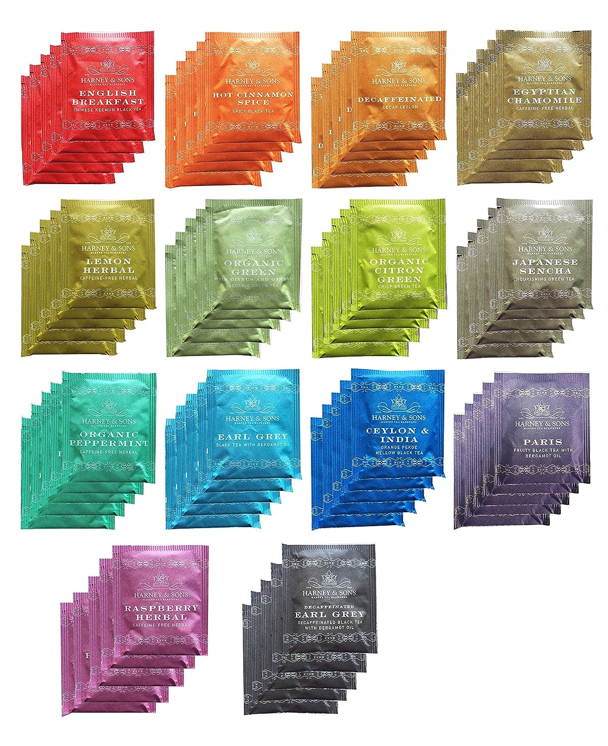 Wholesale prices with free shipping all over United States Harney & Sons Assorted Tea Bag Sampler 42 Count With Honey Crystal Packs Great for Birthday, Hostess and Co-worker Gifts - Steven Deals