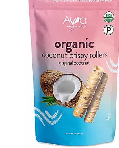 Wholesale prices with free shipping all over United States Ava Organic Coconut Crispy Rollers (14.1 oz.) - Steven Deals