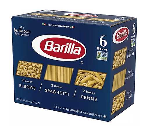 Wholesale prices with free shipping all over United States Barilla Pasta Variety Pack (16 oz., 6 pk.) - Steven Deals