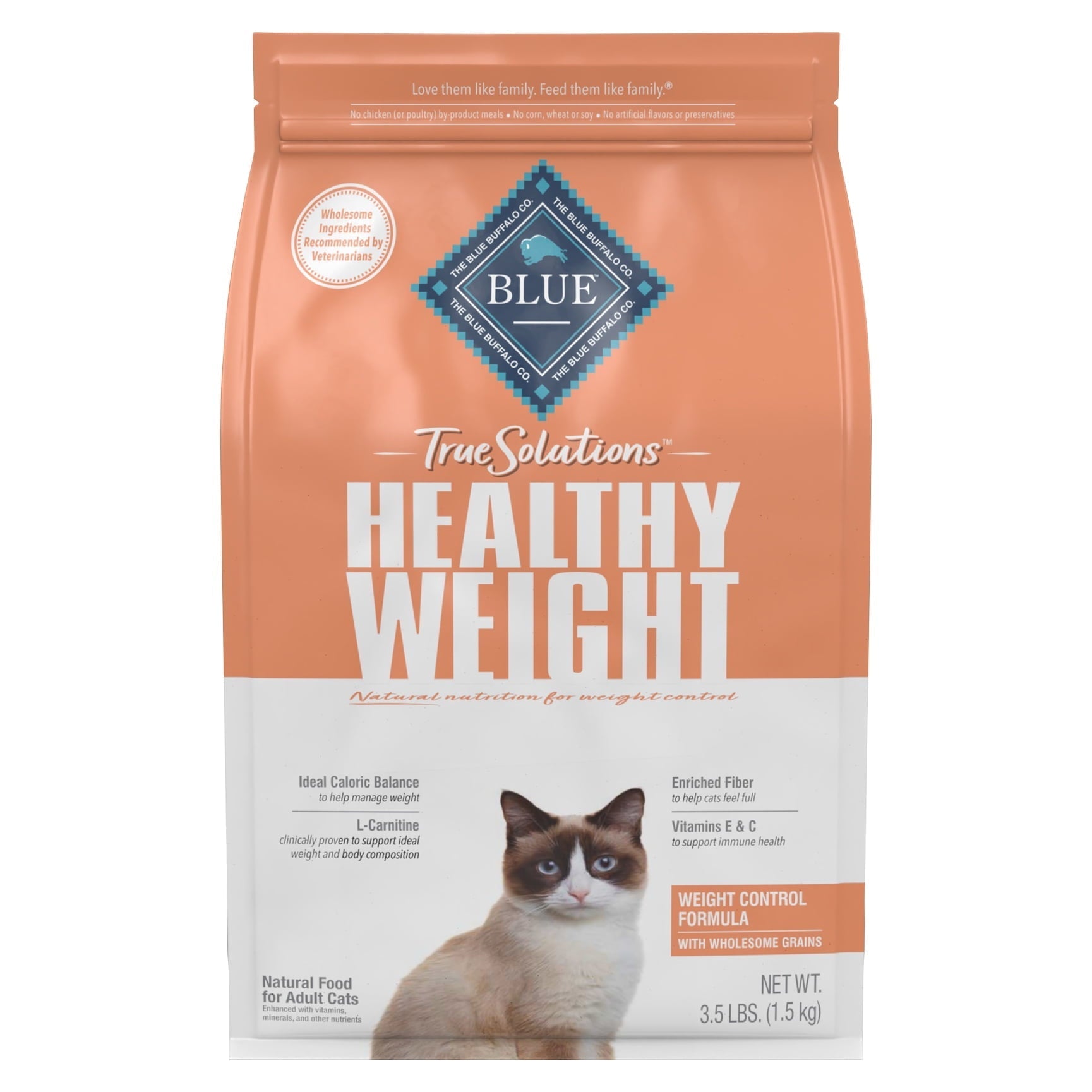 Wholesale prices with free shipping all over United States Blue Buffalo True Solutions Fit & Healthy Weight Control Chicken Dry Cat Food for Adult Cats, Whole Grain, 3.5 lb. Bag - Steven Deals