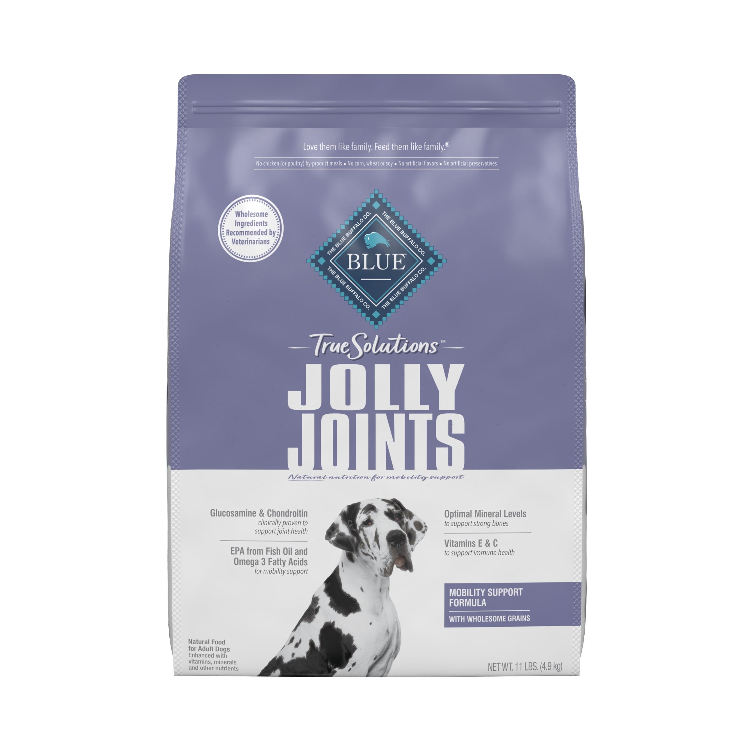 Wholesale prices with free shipping all over United States Blue Buffalo True Solutions Jolly Joints Natural Mobility Support Adult Dry Dog Food, Chicken 11-lb - Steven Deals