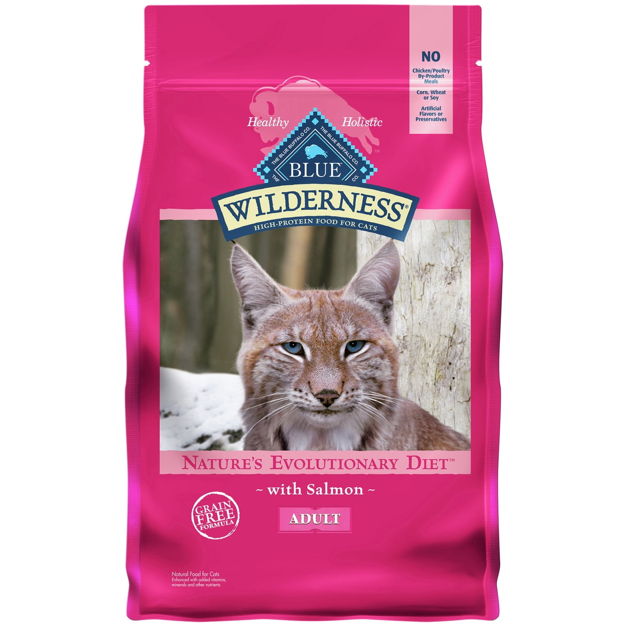 Wholesale prices with free shipping all over United States Blue Buffalo Wilderness High Protein Salmon Dry Cat Food for Adult Cats, Grain-Free, 4 lb. Bag - Steven Deals
