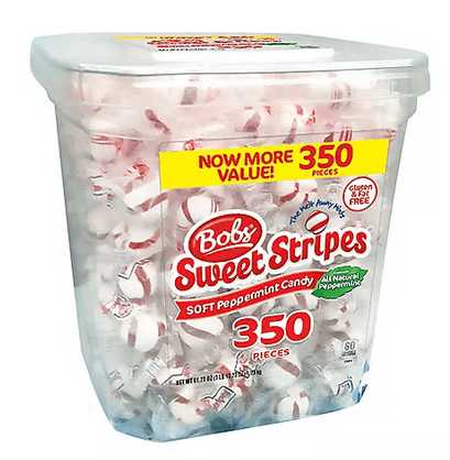 Wholesale prices with free shipping all over United States Bobs Sweet Stripes Soft Peppermints (61.73 oz., 350 ct.) - Steven Deals
