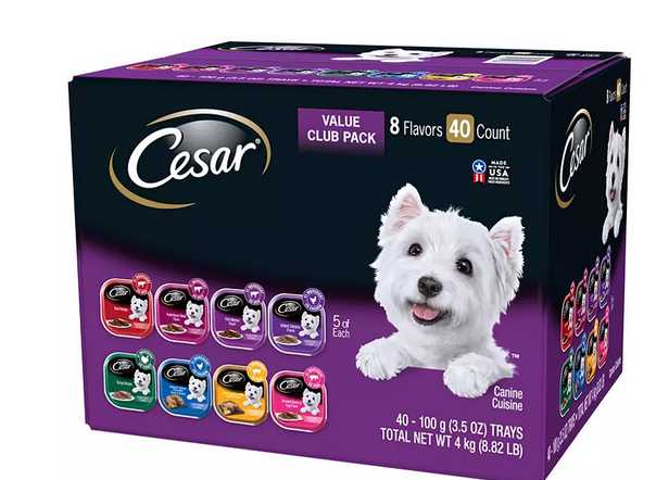 Wholesale prices with free shipping all over United States Cesar Canine Cuisine Wet Dog Food, 8 Flavor Variety Pack Classic Loaf in Sauce (3.5 oz., 40 ct.) - Steven Deals