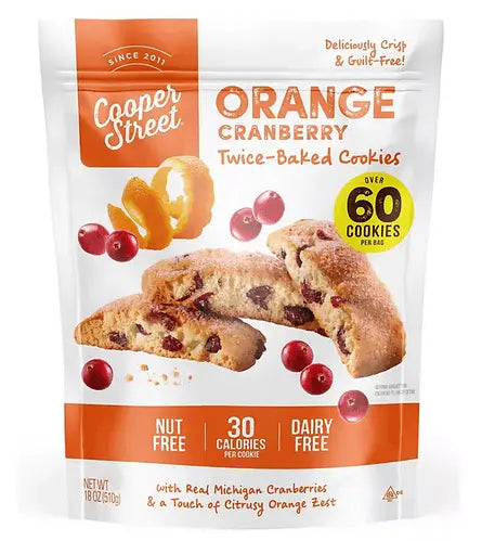 Wholesale prices with free shipping all over United States Cooper Street Orange Cranberry Cookies (18 oz.) - Steven Deals