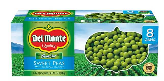 Wholesale prices with free shipping all over United States Del Monte Fresh Cut Sweet Peas (15 oz., 8 pk.) - Steven Deals