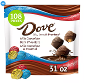 Wholesale prices with free shipping all over United States Dove Promises Assorted Milk & Dark Chocolate Candy (31 oz., 108 ct.) - Steven Deals