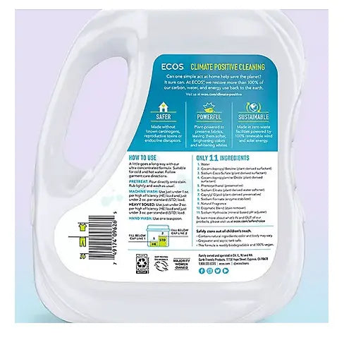 Wholesale prices with free shipping all over United States ECOS Hypoallergenic Liquid Laundry Detergent PLUS Enzymes, Lavender Scent (230 loads, 210 fl. oz.) - Steven Deals