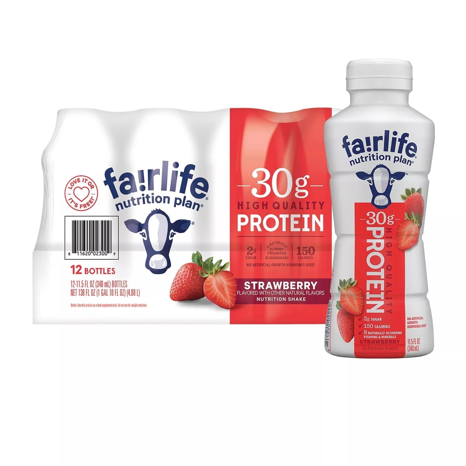 Wholesale prices with free shipping all over United States Fairlife Nutrition Plan Strawberry, 30g Protein Shake (11.5 fl. oz., 12 pk.) - Steven Deals
