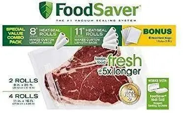 Wholesale prices with free shipping all over United States FoodSaver Roll Combo Pack - Steven Deals