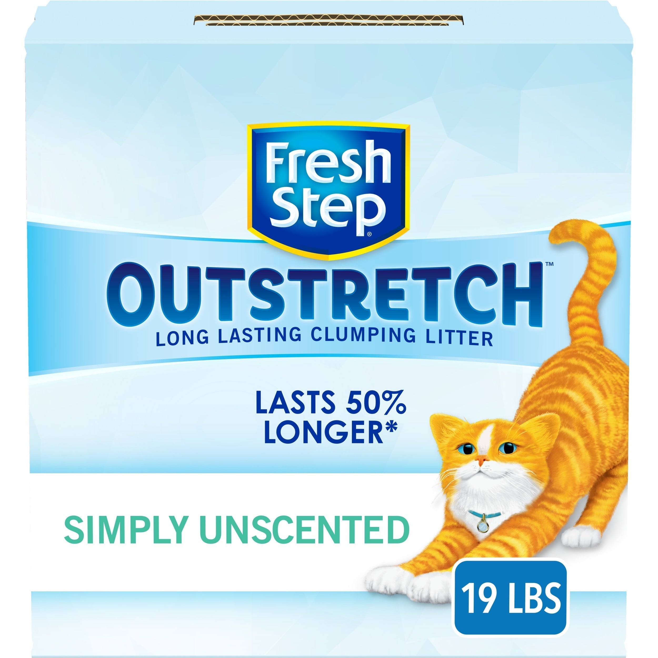 Wholesale prices with free shipping all over United States Fresh Step Outstretch Long Lasting Concentrated Clumping Cat Litter, Unscented, 19 lbs - Steven Deals