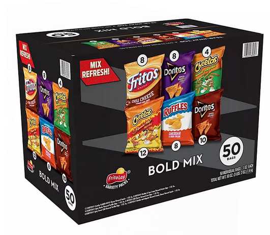 Wholesale prices with free shipping all over United States Frito-Lay Bold Mix Variety Pack (50 pk.) - Steven Deals