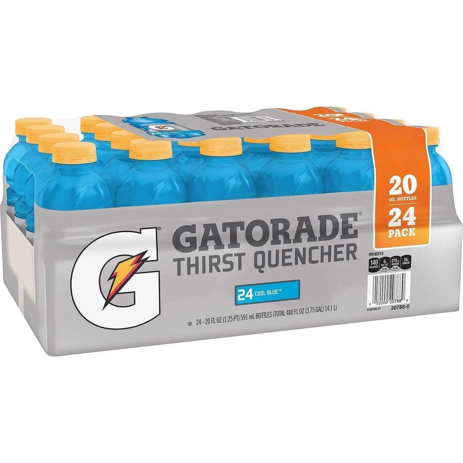 Wholesale prices with free shipping all over United States Gatorade Cool Blue (20 oz., 24 pk.) - Steven Deals
