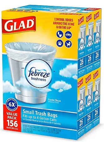 Wholesale prices with free shipping all over United States Glad Small Twist-Tie White Trash Bags, (4 gal., 156 ct.) - Steven Deals