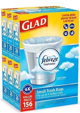 Wholesale prices with free shipping all over United States Glad Small Twist-Tie White Trash Bags, (4 gal., 156 ct.) - Steven Deals