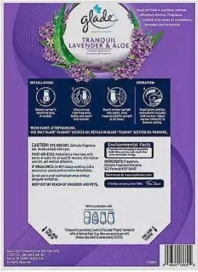 Wholesale prices with free shipping all over United States Glade PlugIns Scented Oil Refill, Essential Oil Infused Wall Plug In (6.39 fl. oz., 9 ct.) Tranquil Lavender & Aloe - Steven Deals