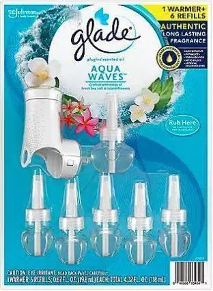 Wholesale prices with free shipping all over United States Glade PlugIns Scented Oil, Warmer + 6 Refills Aqua Waves - Steven Deals