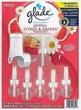 Wholesale prices with free shipping all over United States Glade PlugIns Scented Oil, Warmer + 6 Refills Joyful Citrus & Daisies - Steven Deals