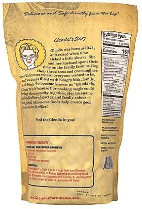 Wholesale prices with free shipping all over United States Glenda's Farmhouse Whole Natural Unsalted/Unroasted Cashews - Steven Deals