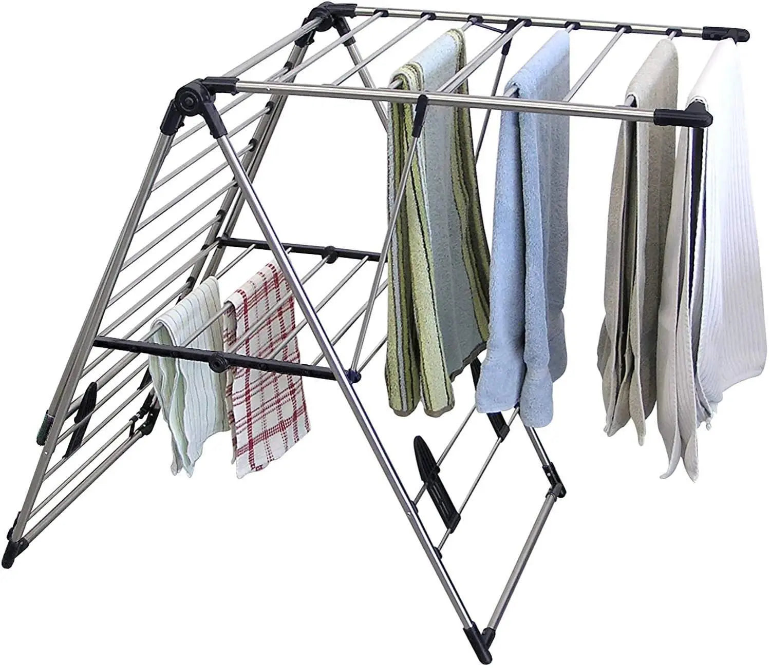 Wholesale prices with free shipping all over United States Greenway GFR0501SS Extra Large Fold Away Laundry Rack - Steven Deals