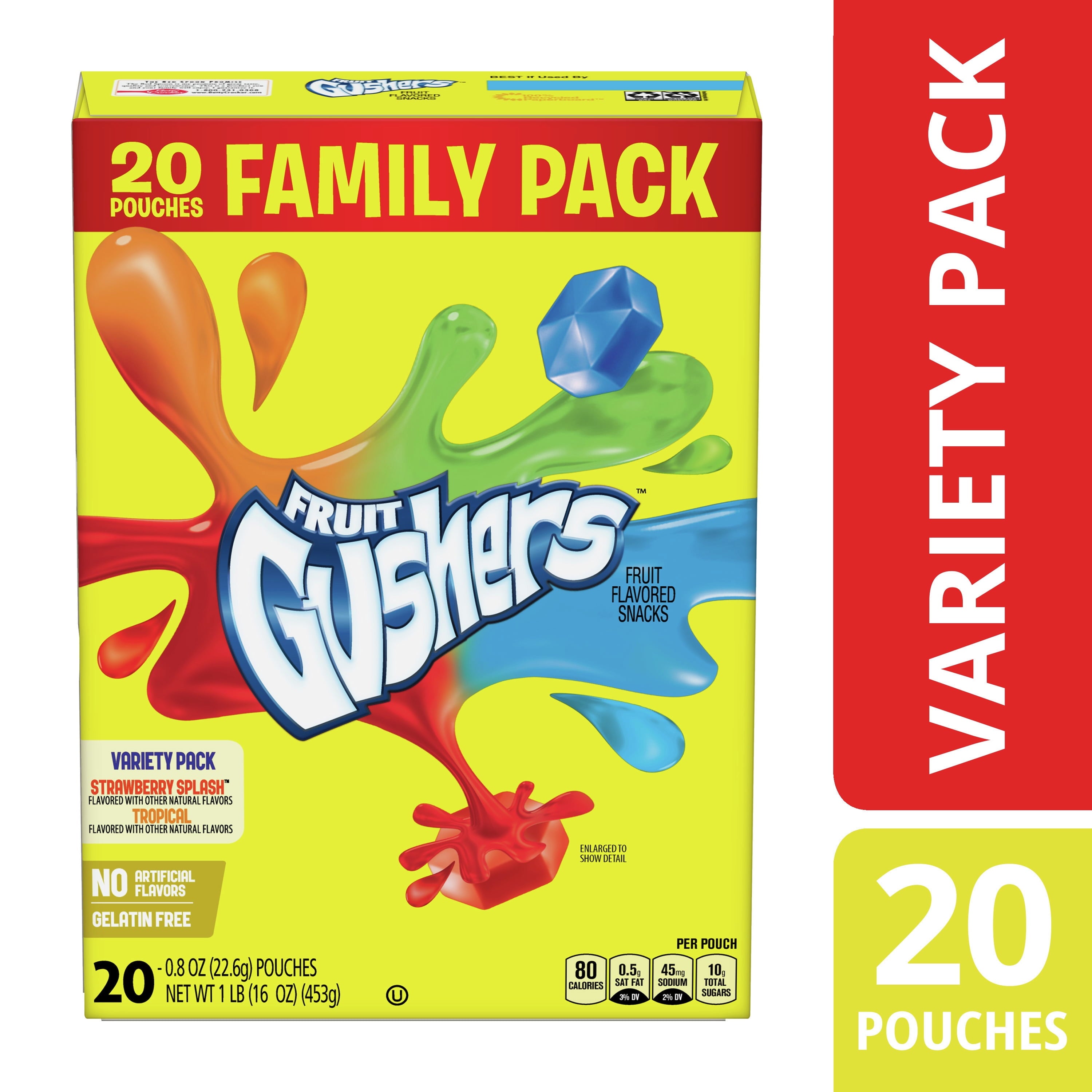 Wholesale prices with free shipping all over United States Gushers Fruit Flavored Snacks, Variety Pack, Strawberry and Tropical, 20 ct - Steven Deals