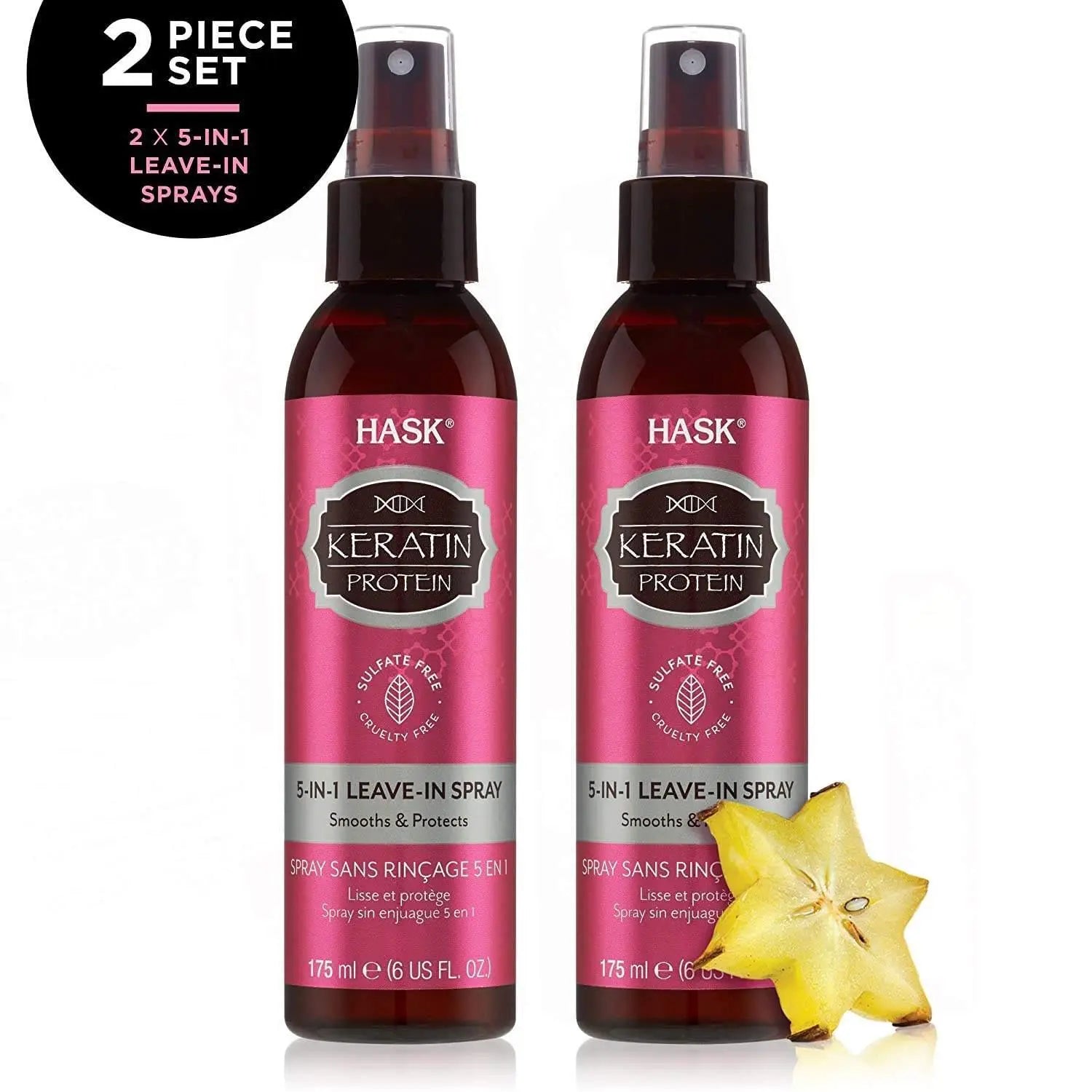Wholesale prices with free shipping all over United States HASK Keratin Protein 5-in-1 Leave-In (6 oz., 2 pk.) - Steven Deals