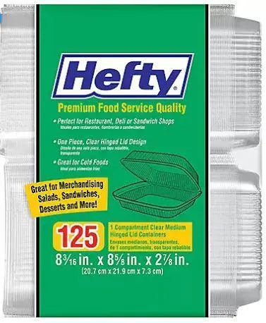 Wholesale prices with free shipping all over United States Hefty Clear Hinged Tray - 8