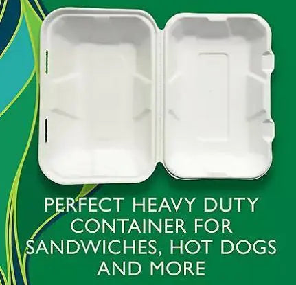 Wholesale prices with free shipping all over United States Hefty ECOSAVE Hoagie Hinged Lid Container (9