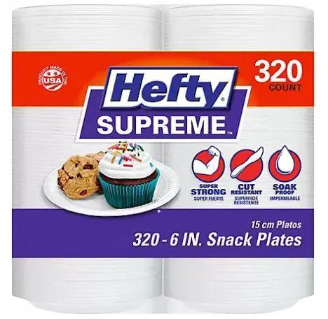 Wholesale prices with free shipping all over United States Hefty Supreme Foam Plates, 6
