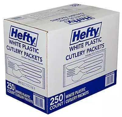 Wholesale prices with free shipping all over United States Hefty Wrapped Cutlery Combo Packs (250 ct.) - Steven Deals