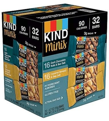 Wholesale prices with free shipping all over United States KIND Minis Variety Pack (32 pk.) - Steven Deals