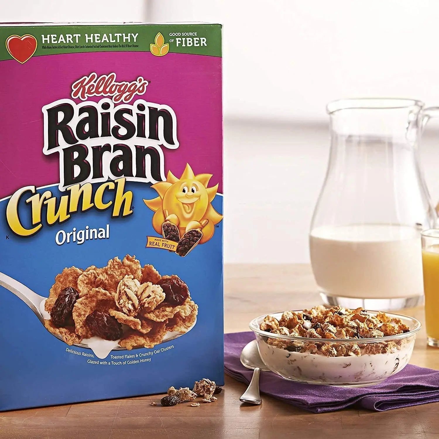 Wholesale prices with free shipping all over United States Kellogg's Original Raisin Bran Crunch Breakfast Cereal - Steven Deals
